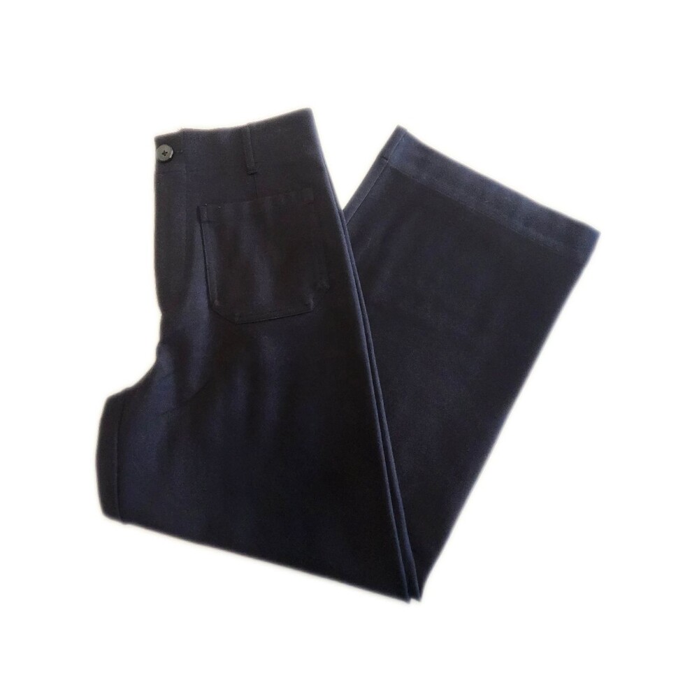 Jones New York Black High Rise Cropped Wide Leg Pants, 6